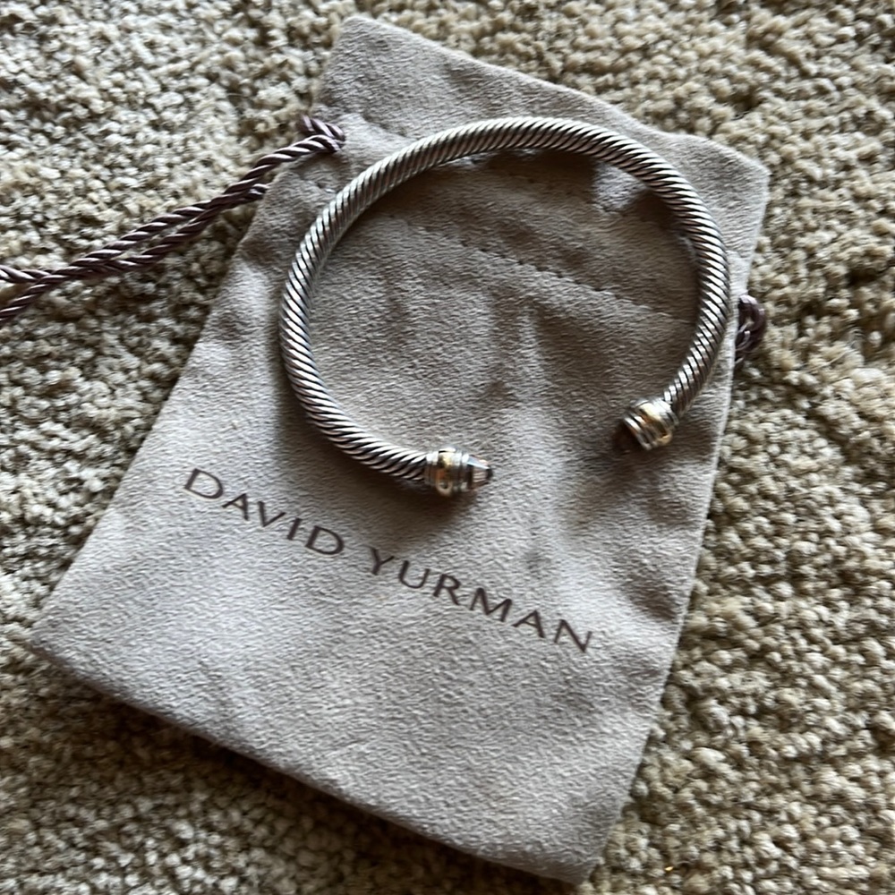 David Yurman Morganite Cable Cuff Excellent Used Condition